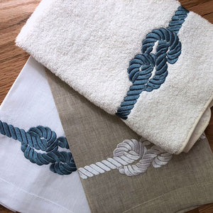 Nautical Knot Linen Hand Towels