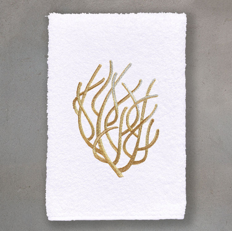 Ocean Coral Embroidered Luxury Towels & Mats