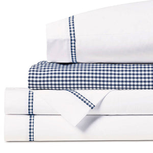 Gingham Charm Luxury Coastal Bedding