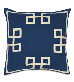 Indigo Isle Fret Appliqué Bedding Collection