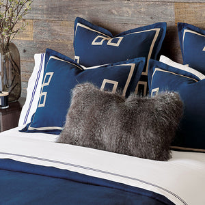 Indigo Isle Fret Appliqué Bedding Collection