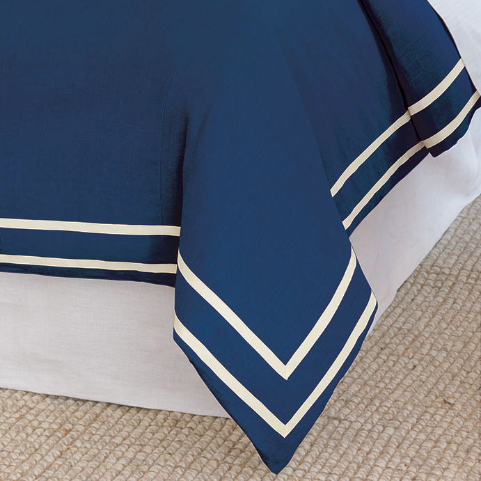 Indigo Isle Fret Appliqué Bedding Collection