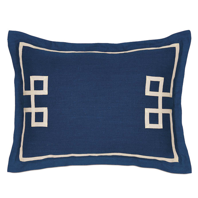 Indigo Isle Fret Appliqué Bedding Collection