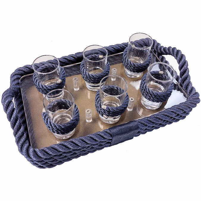 Maritimo Collection Bar Shot/Cordial Serving Tray Set