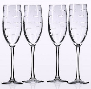 Etched Fish Coastal Barware/Stemware Collection