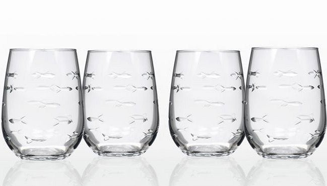 Etched Fish Glassware Sets