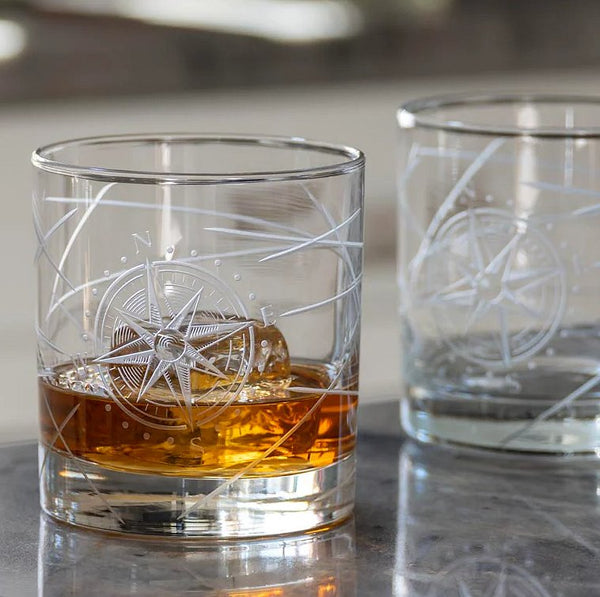 Navigator Compass Rose Whiskey Set