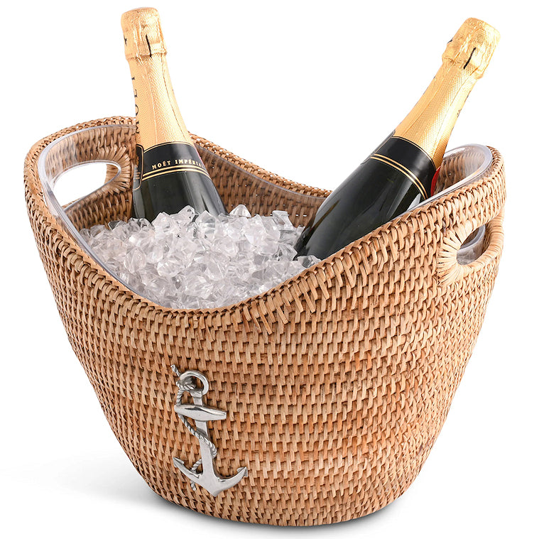 Windjammer Wicker Collection Wine/Champagne Basket - Nautical Luxuries