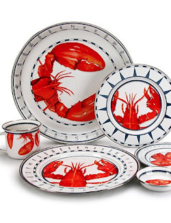 Red Lobster Porcelain Enamelware Dinnerware