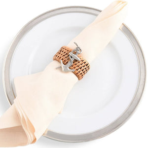 Windjammer Wicker Collection Napkin Ring Set - Nautical Luxuries