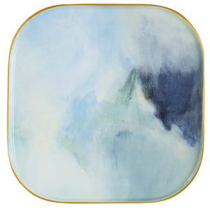 Bluewater Abstract Enameled Tray Set