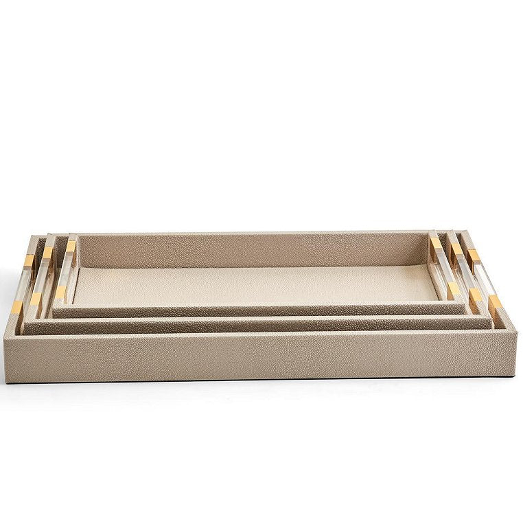 Superyacht Stingray Taupe Serving/Bar Tray Set