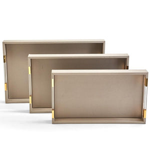 Superyacht Stingray Taupe Serving/Bar Tray Set