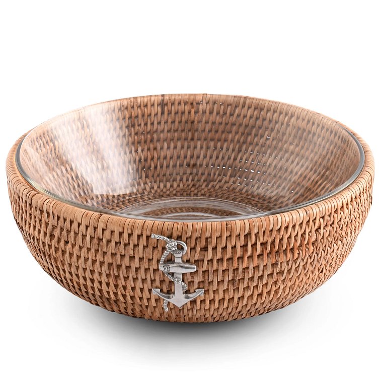 Windjammer Wicker Collection Round Serving Bowl - Nautical Luxuries