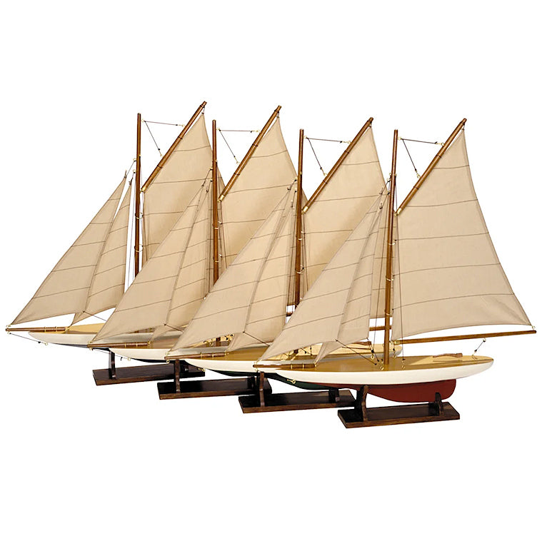 Replica Pond Yacht Model Set - Nautical Luxuries