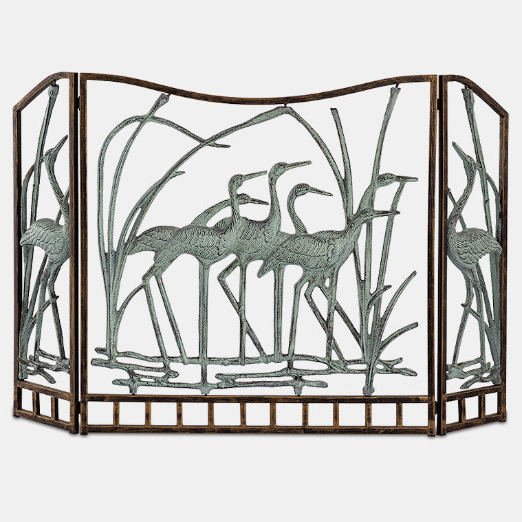 Marsh Waders Beach House Fireplace Screen