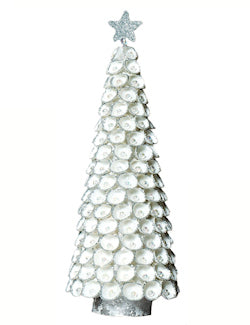 Silver Tipped Clamrose Shell Coastal Tabletop Tree