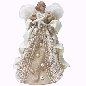 Natural Burlap Coastal Angel Tree Topper