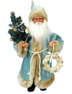 Nautical Santa - Front - Tree Topper — Stitching Fox