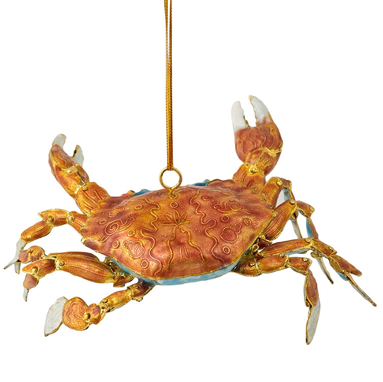 Cloisonné Coastal Crab Ornaments