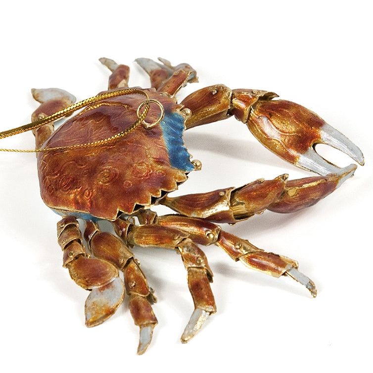 Cloisonné Coastal Crab Ornaments