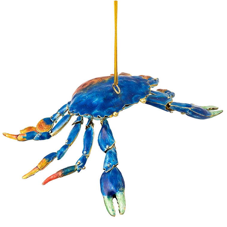 Cloisonné Coastal Crab Ornaments