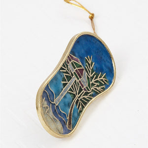 Cloisonne Enamel Flip Flop Ornament Set