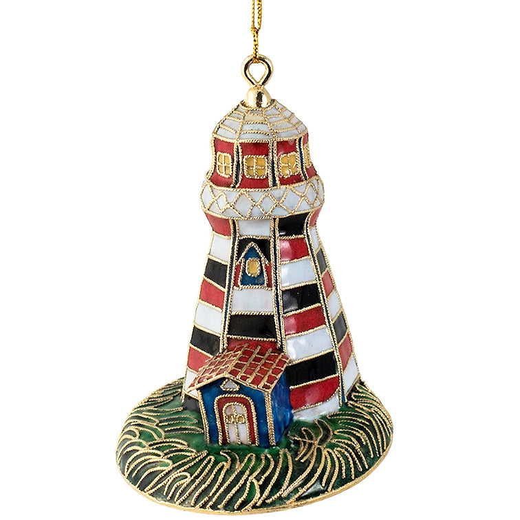 Cloisonné Nautical Lighthouse Ornament Set