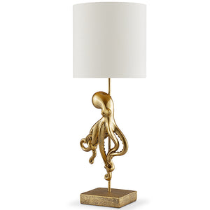 Gilded Octopus Accent Lamp