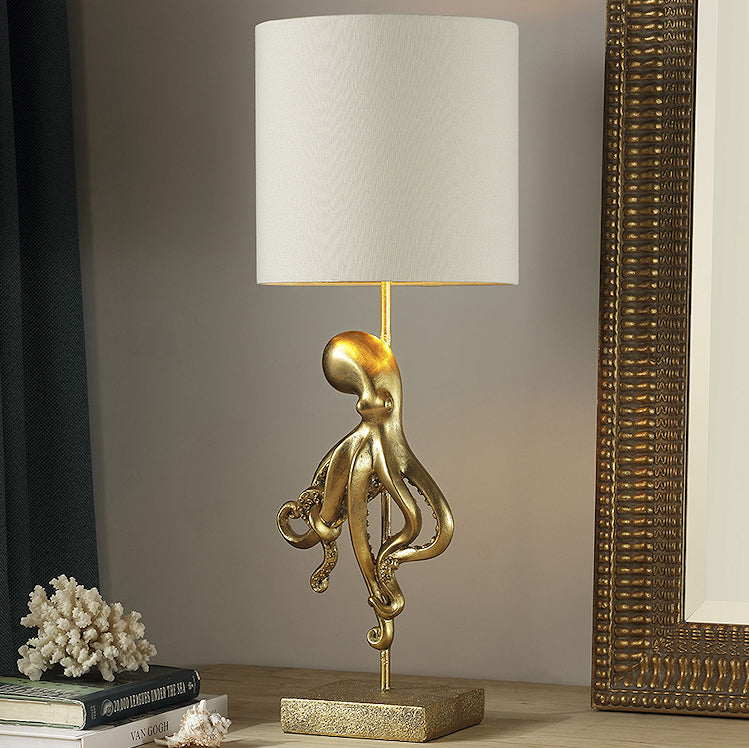 Gilded Octopus Accent Lamp