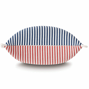 Retro Ticking Stripe Two-Tone Outdoor Pillows