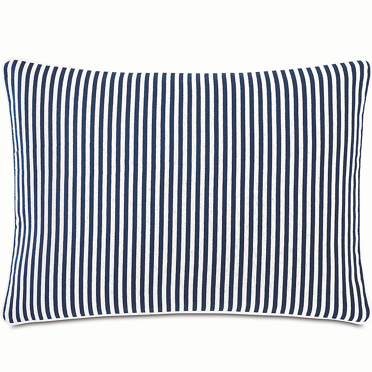 Retro Ticking Stripe Two-Tone Outdoor Pillows