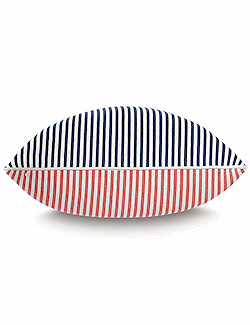 Retro Ticking Stripe Two-Tone Outdoor Pillows