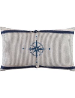 Compass Rose Block Print Lumbar Pillow