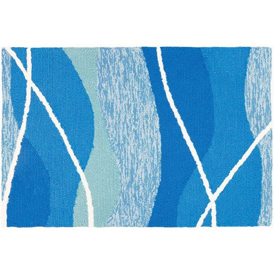 Tranquil Waters Hand-Hooked Indoor Coastal Mat