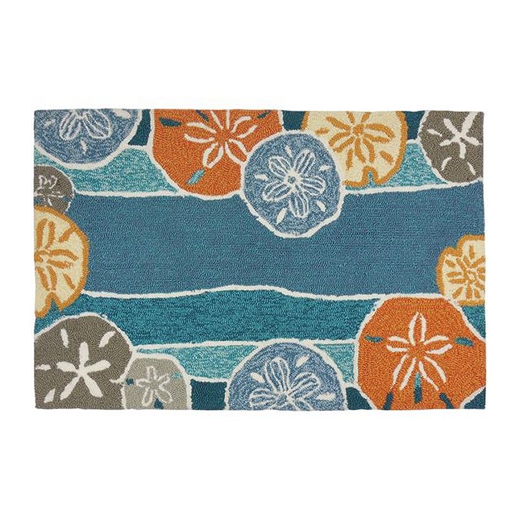 Sand Dollar Harvest Hand-Hooked Indoor/Outdoor Rugs