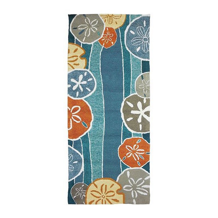 Sand Dollar Harvest Hand-Hooked Indoor/Outdoor Rugs