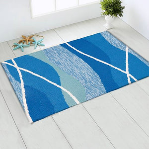 Tranquil Waters Hand-Hooked Indoor Coastal Mat