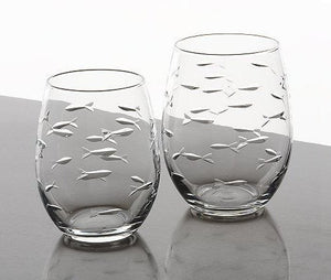 Etched Fish Glassware Sets