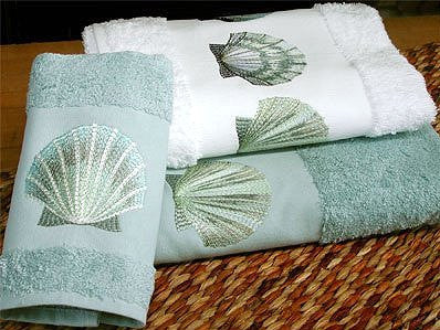 Pacific Kelp Embroidered Luxury Terry Towels