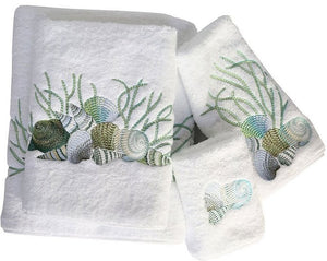 Bayside Shells Embroidered Bath Towel Set