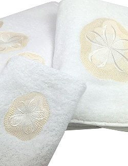 Luxury Plush Embroidered Coral Towels & Mats