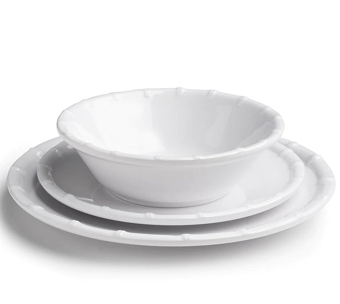 TP 12-Piece Dinnerware Set, Melamine Dishes Set with Bowls and Plates,  Dinner Service for 4, Dishwasher Safe, Red & Black