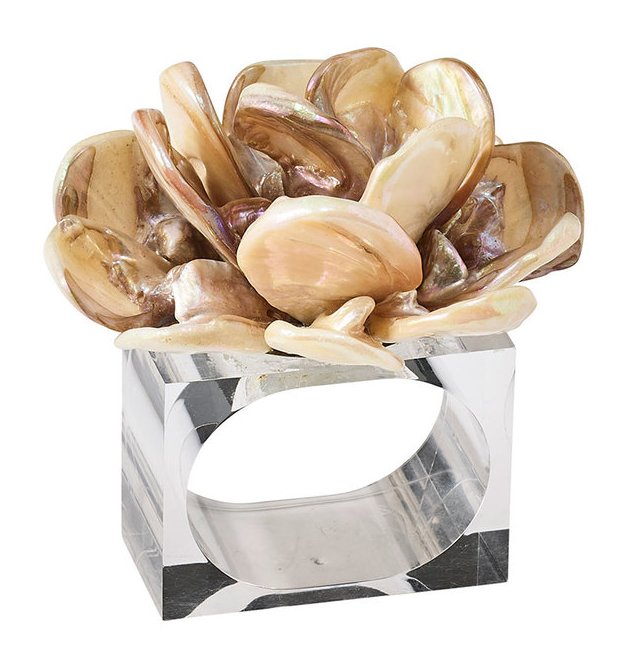 Blush Scalloped Capiz Shell Nautical Set | Luxuries Placemat