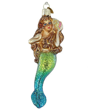 King Neptune & Mermaid Blown Glass Ornaments - Nautical Luxuries