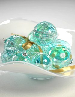 Silver Seas Glass Ball Ornament Sets