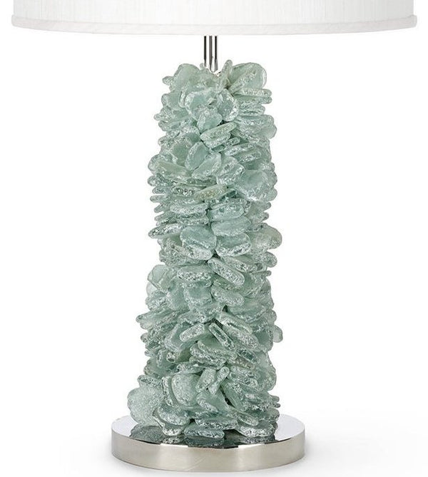 Sea glass lamp deals base