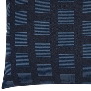 Contempo Neutrals Outdoor Pillows/Indigo Squared - Nautical Luxuries