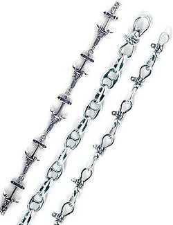 Sterling Anchor Chain Bracelet - Nautical Silver Bracelets - Seafaring Bracelet 